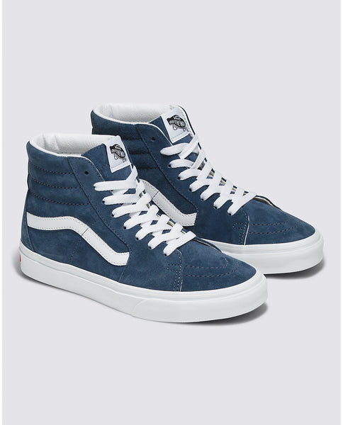 VANS UNISEX Sk8 Hi Pig Suede Vintage Indigo Vamps NYC