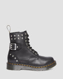 Dr Martens UNISEX 1460 PASCAL HARDWARE NAPPA LEATHER LACE UP BOOTS (Black Lapacho)