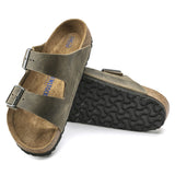BIRKENSTOCK UNISEX Arizona Soft Footbed Oiled Leather (Faded Khaki - Regular Fit)