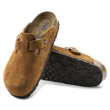 Birkenstock Men's Boston Soft Footbed Suede Leather (Mink - Regular Fit)