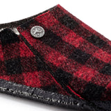Birkenstock Men's Zermatt Shearling Wool Felt (Plaid Red - Regular Fit)