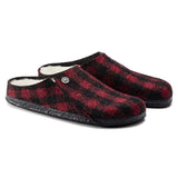 BIRKENSTOCK Women's Zermatt Shearling Wool Felt (Plaid Red - Narrow Fit)