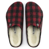 BIRKENSTOCK Women's Zermatt Shearling Wool Felt (Plaid Red - Narrow Fit)