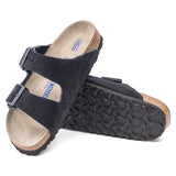 Birkenstock Women's Arizona Soft Footbed Suede Leather (Midnight Blue - Regular Fit