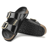 Birkenstock Women's Arizona Big Buckle Natural Leather Patent (Black - Narrow Fit)