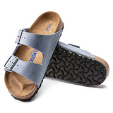 BIRKENSTOCK Women's Arizona Soft Footbed Oiled Leather (Dusty Blue - Narrow Fit)