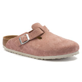 Birkenstock Women's Boston Soft Footbed Suede Leather (Pink Clay - Narrow Fit)