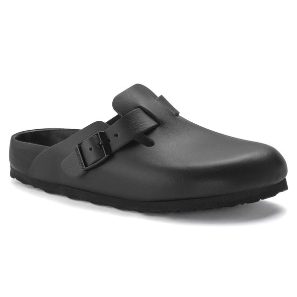 BIRKENSTOCK Women's Boston Exquisite Leather (Black - Narrow Fit)