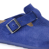 BIRKENSTOCK Men's Boston Nubuck Leather (Indigo - Regular Fit)