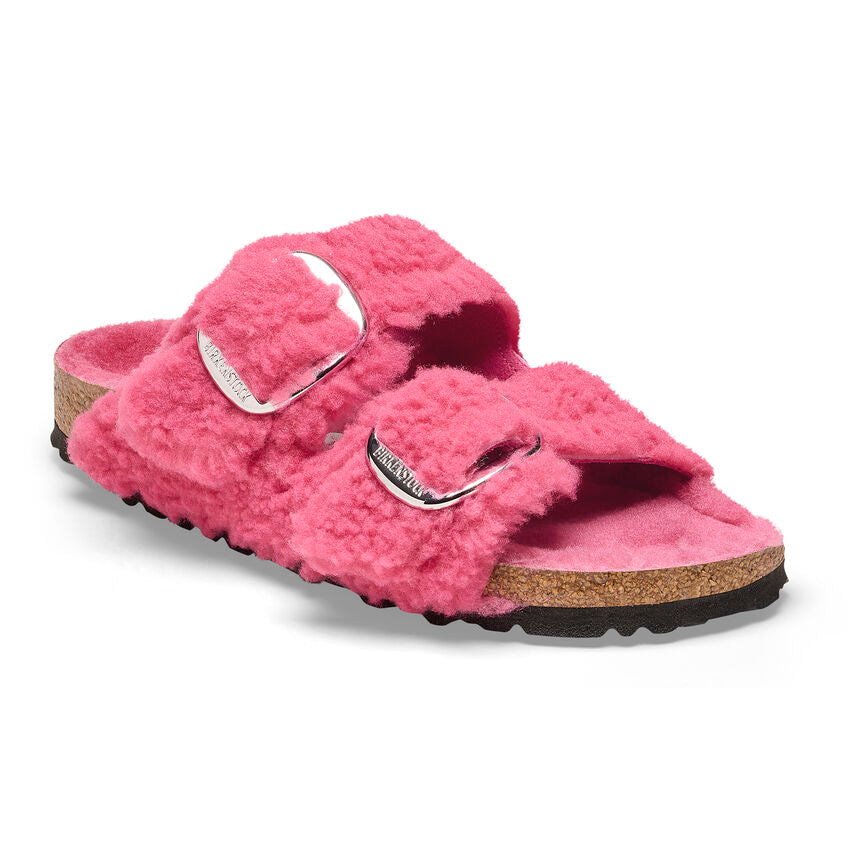 BIRKENSTOCK Women's Arizona Teddy Big Buckle Shearling (Fuchsia Tulip –  Vamps NYC