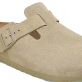 BIRKENSTOCK Men's Boston Suede Leather (Faded Khaki - Regular Fit)