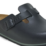 BIRKENSTOCK Men's Boston Pro Leather (Black - Regular Fit)