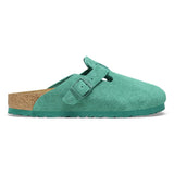 BIRKENSTOCK Women's Boston Suede Leather (Digital Green - Narrow Fit)