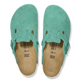 BIRKENSTOCK Women's Boston Suede Leather (Digital Green - Narrow Fit)