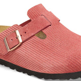 BIRKENSTOCK Women's Boston Suede Embossed (Sienna Red - Narrow Fit)