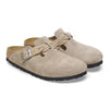 Birkenstock Women's Boston Braided Suede Leather (Taupe - Narrow)