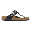 Birkenstock Women's Gizeh Flowers (Black - Regular Fit)