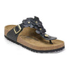 Birkenstock Women's Gizeh Flowers (Black - Regular Fit)