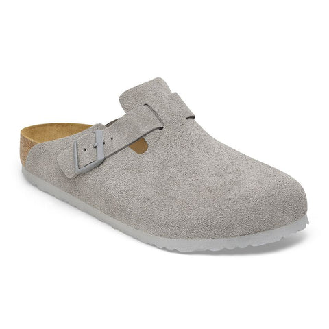 BIRKENSTOCK Women's Boston Suede Leather (Stone Coin - Narrow Fit)