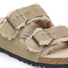 BIRKENSTOCK Women's Arizona Shearling Suede Leather (Taupe - Narrow Fit)