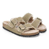 BIRKENSTOCK Women's Arizona Shearling Suede Leather (Taupe - Narrow Fit)