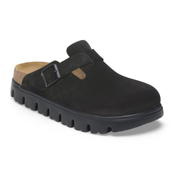 BIRKENSTOCK Women's Boston Chunky Suede Leather (Black/Black)