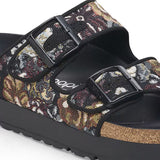 BIRKENSTOCK Women's Arizona Flex Platform Nylon (Brocade Black)