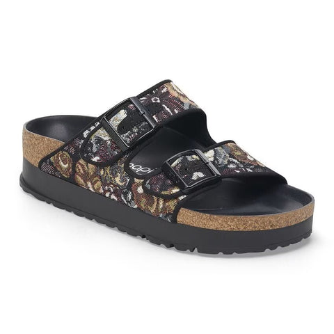 BIRKENSTOCK Women's Arizona Flex Platform Nylon (Brocade Black)