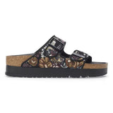 BIRKENSTOCK Women's Arizona Flex Platform Nylon (Brocade Black)