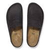 Birkenstock Men's Naples Wrapped  Oiled Leather (Black - Regular Fit)
