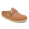 Birkenstock Women's Boston Big Buckle Oiled Leather (Cognac - Narrow)