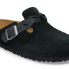 Birkenstock UNISEX Boston Braided Suede Leather (Black - Narrow Fit)