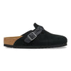 Birkenstock UNISEX Boston Braided Suede Leather (Black - Narrow Fit)