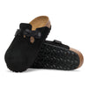 Birkenstock UNISEX Boston Braided Suede Leather (Black - Narrow Fit)