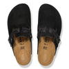 Birkenstock UNISEX Boston Braided Suede Leather (Black - Narrow Fit)