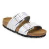 BIRKENSTOCK Women's Sydney Luxe Buckle Birko-Flor (Silver)