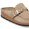 BIRKENSTOCK Women's Buckley Braided Suede Leather (Taupe - Narrow Fit)