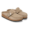 BIRKENSTOCK Women's Buckley Braided Suede Leather (Taupe - Narrow Fit)
