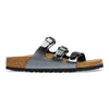 BIRKENSTOCK UNISEX Florida Birko-Flor (Metallic Black - Regular Fit)