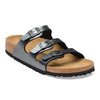 BIRKENSTOCK UNISEX Florida Birko-Flor (Metallic Black - Regular Fit)