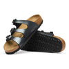 BIRKENSTOCK UNISEX Florida Birko-Flor (Metallic Black - Regular Fit)