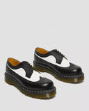 Doc Martens UNISEX 3989 BEX SMOOTH LEATHER BROGUE SHOES (BLACK/WHITE SMOOTH)