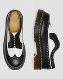 Doc Martens UNISEX 3989 BEX SMOOTH LEATHER BROGUE SHOES (BLACK/WHITE SMOOTH)
