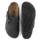 BIRKENSTOCK UNISEX Boston Wool Felt (Anthracite - Regular Fit)