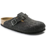 BIRKENSTOCK UNISEX Boston Wool Felt (Anthracite - Regular Fit)