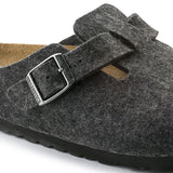 BIRKENSTOCK UNISEX Boston Wool Felt (Anthracite - Regular Fit)