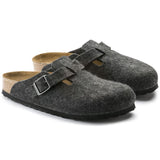 BIRKENSTOCK UNISEX Boston Wool Felt (Anthracite - Regular Fit)