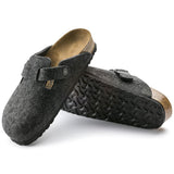 BIRKENSTOCK UNISEX Boston Wool Felt (Anthracite - Regular Fit)