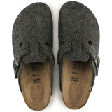 BIRKENSTOCK UNISEX Boston Wool Felt (Anthracite - Regular Fit)