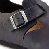 Birkenstock UNISEX London Oiled Leather (Black - Wide Fit)
